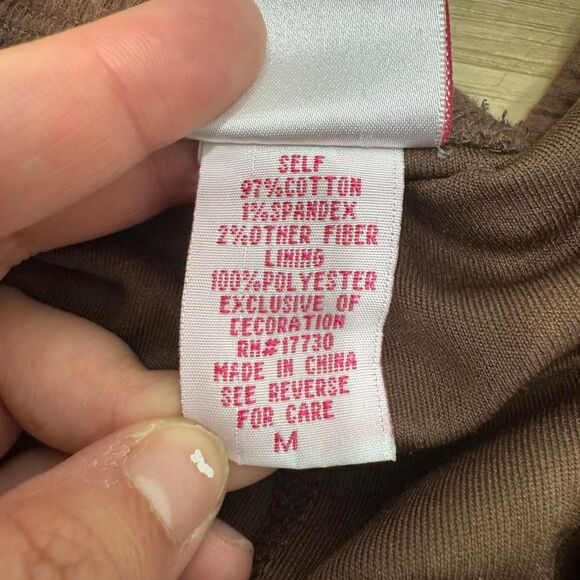 Y2K Fairycore Brown Boho Peasant Skirt Tiered Ruffle Hem Crochet Trim - Picture 7 of 7